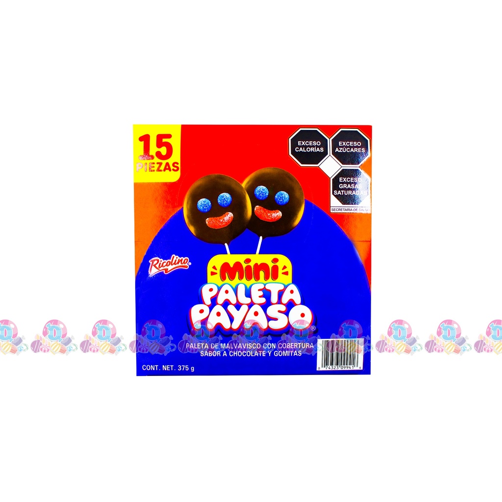 RIC MINI PALETA PAYASO 25g 16s