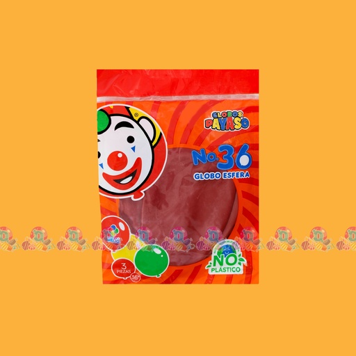 [059009] FAB GLOBO PAYASO 36 ROJO CEREZA 3s